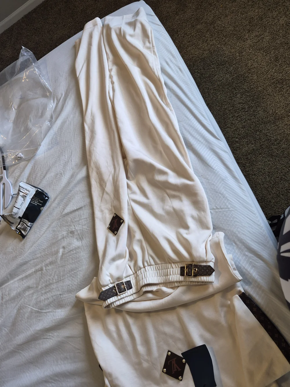 Luxury-Inspired Cream Men’s Jogger Pants